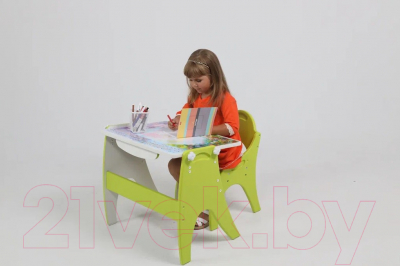 Комплект мебели с детским столом Tech Kids День-Ночь / 14-448 (лайм)