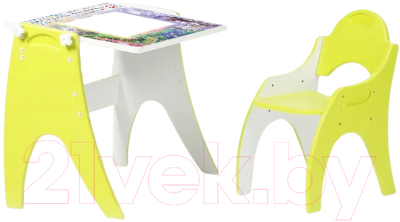 Комплект мебели с детским столом Tech Kids Зима-Лето / 14-447 (лайм)