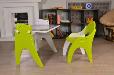 Комплект мебели с детским столом Tech Kids Части Света / 14-449 (лайм)