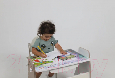 Комплект мебели с детским столом Tech Kids День-Ночь / 14-440 (латте)
