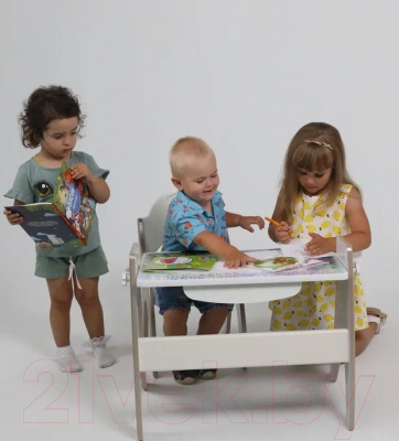 Комплект мебели с детским столом Tech Kids Зима-Лето / 14-439 (латте)
