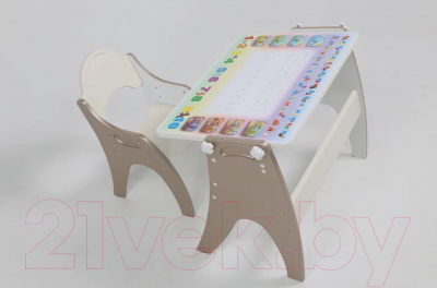 Комплект мебели с детским столом Tech Kids Части Света / 14-441 (латте)