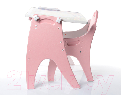 Комплект мебели с детским столом Tech Kids Части Света / 14-356 (розовый)