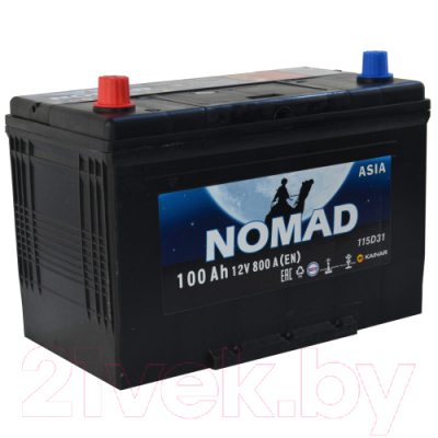 Изображение товара Автомобильный аккумулятор Kainar Nomad Asia 6СТ-100 Рус L+ / 090183601003109110R (100 А/ч)