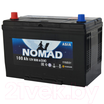 Изображение товара Автомобильный аккумулятор Kainar Nomad Asia 6СТ-100 Рус L+ / 090183601003109110R (100 А/ч)