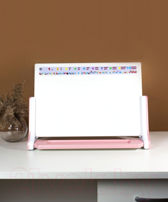 Доска для рисования Tech Kids Магнитно-грифельная / 16-035 (белый/розовый)
