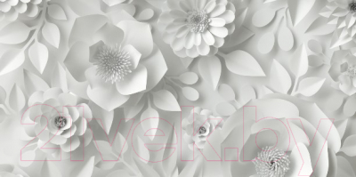 Фотообои листовые Citydecor Цветы модерн 3D (300x150)