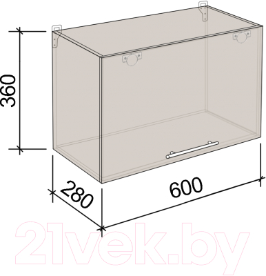 Шкаф под вытяжку Артём-Мебель 600мм СН-114.58 (ДСП бетон спаркс лайт)