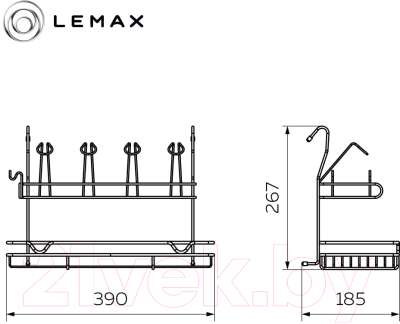 Полка многоцелевая на рейлинг Lemax MX-420 AB