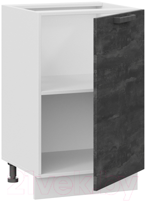 Шкаф-стол кухонный ТриЯ Детройт 1Н5 (белый/угольный камень)