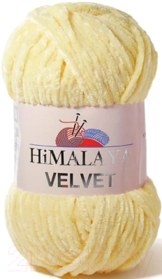 Пряжа для вязания Himalaya Velvet 90002 (светло-жетлый)