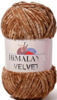 Пряжа для вязания Himalaya Velvet 90037 (коричневый) - 