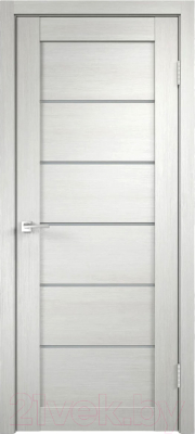 Дверь межкомнатная Velldoris Linea 1 90x200 (дуб белый/мателюкс)