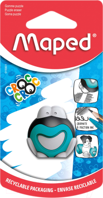 Изображение товара Ластик Maped Croc Croc Puzzle Frog / 015901 (голубой)