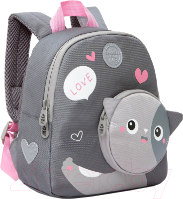 Детский рюкзак Grizzly RK-280-1 (серый)