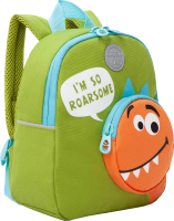 Детский рюкзак Grizzly RK-280-3 (салатовый/оранжевый) - 