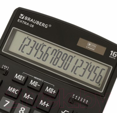 Калькулятор Brauberg Extra-16-BK / 250475 (черный)