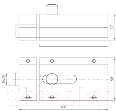 Изображение товара Замок накладной Avers ЗРН-5С40