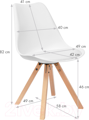 Стул Mio Tesoro Венето SC-034A (белый/дерево)