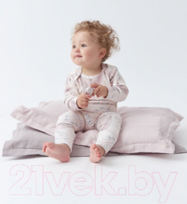 Набор боди для малышей Happy Baby С длинным рукавом / 90112 (р.80, бежевый/розовый/молочный)