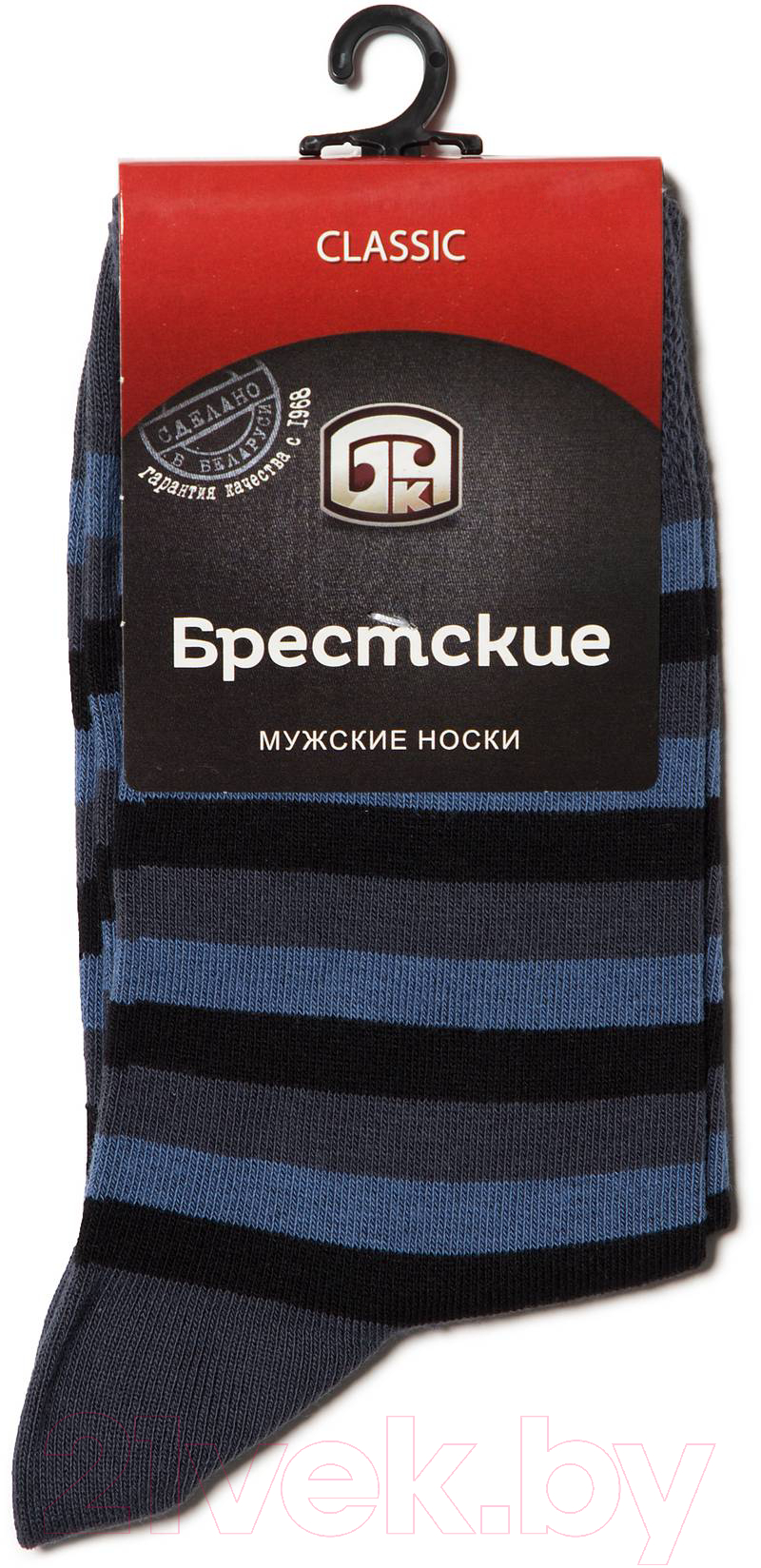 Носки Брестские Classic 2122 рис. 014 / 14С2122-Д38 (р.27, т.серый-черный) — фото 2