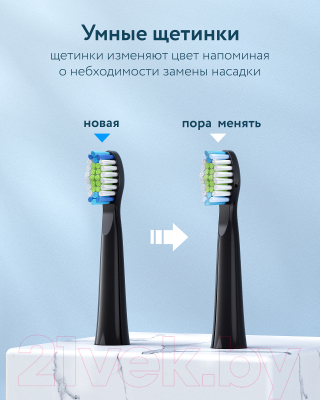 Электрическая зубная щетка Fairywill E11 (черный, 8 насадок, чехол)