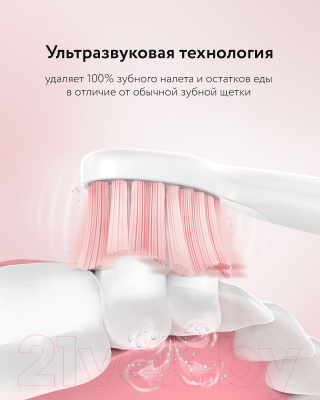 Электрическая зубная щетка Fairywill E11  (розовый, 8 насадок, чехол)