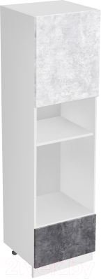 Шкаф-пенал кухонный Артём-Мебель 600мм СН-114.147 (ДСП бетон спаркс лайт/бетон спаркс)