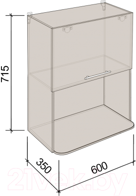 Шкаф навесной для кухни Артём-Мебель 600мм СН-114.158 (ДСП дуб крафт белый)