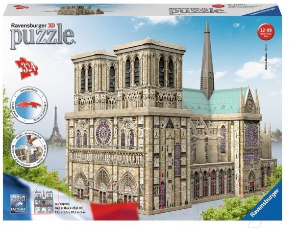 3D-пазл Ravensburger Нотр Дам / 12523