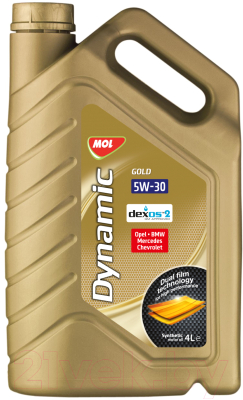 Моторное масло Mol Dynamic Gold 5W30 / 13301107 (4л)