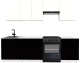 Готовая кухня ВерсоМебель Эко-2 2.6 (белый фасадный/черный/ст.мрамор итальянский) - 