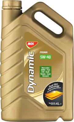 Моторное масло Mol Dynamic Prima 5W40 / 13301138 (4л)