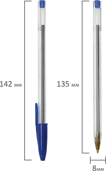 Набор шариковых ручек Staff Basic Budget BP-05 / 143874 (8шт)