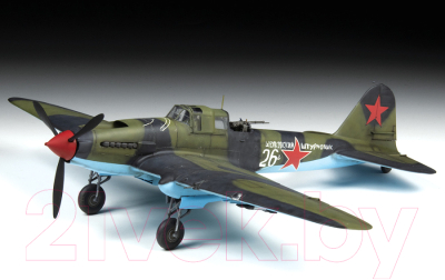 Сборная модель Звезда Советский двухместный штурмовик Ил-2 1/48 / 4826