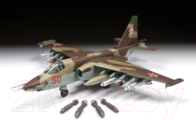 Сборная модель Звезда Советский штурмовик Су-25 1/48 / 4807
