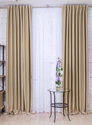 Изображение товара Комплект штор Модный текстиль 112MT391002 25x15 (250x150, 2шт, льняной)