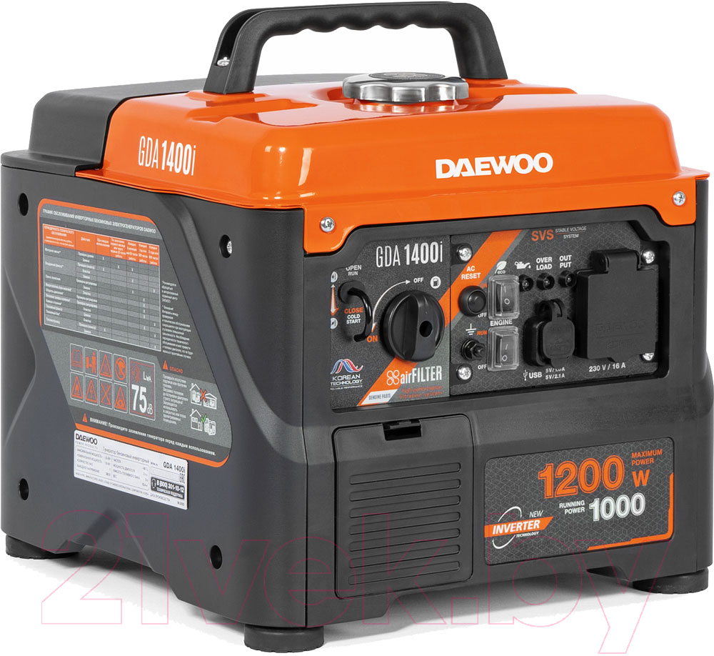 Бензиновый генератор Daewoo Power GDA 1400i