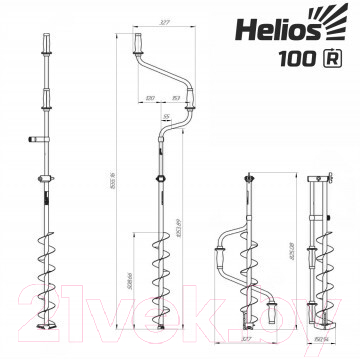 Ледобур Helios HS-100D(R) / LH-100RD