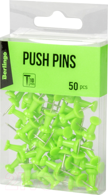 Кнопки канцелярские Berlingo PN5030b (50шт, зеленый)