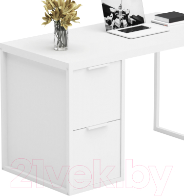 Письменный стол Crafto Курт Лофт 04 120x60x75 (белый)