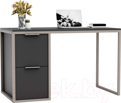 Письменный стол Crafto Курт Лофт 06 120x60x75 (графит/латте)