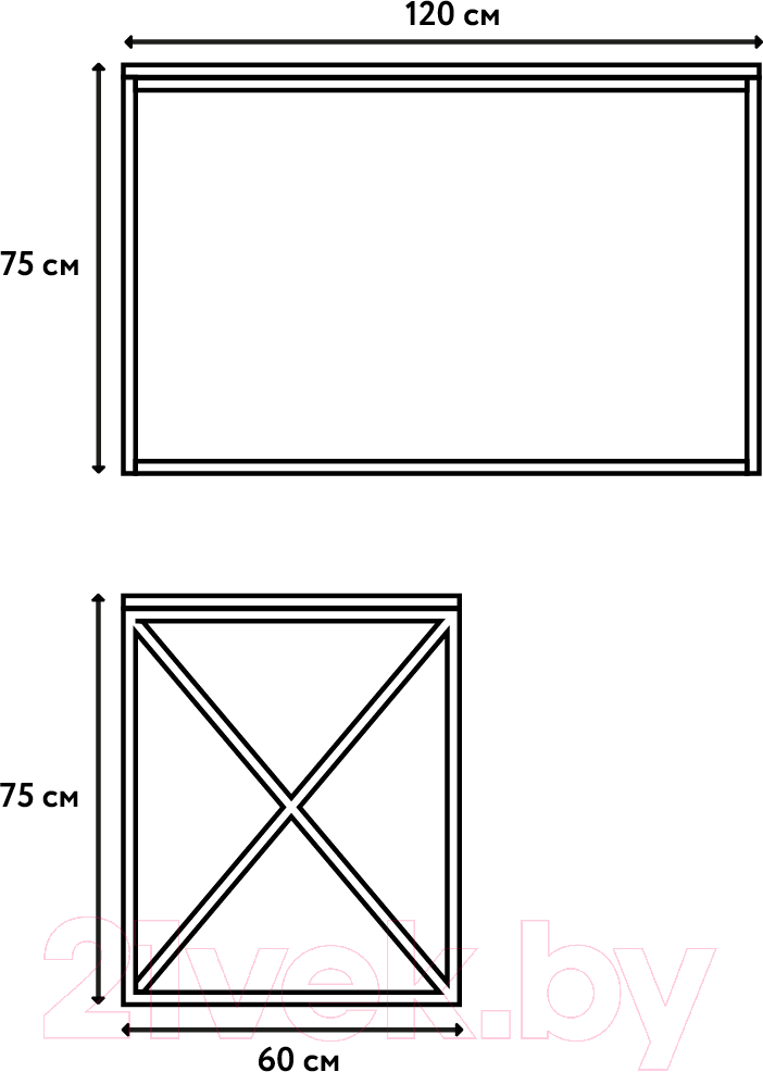 Письменный стол Crafto Модерн Лофт 01 120x60x75