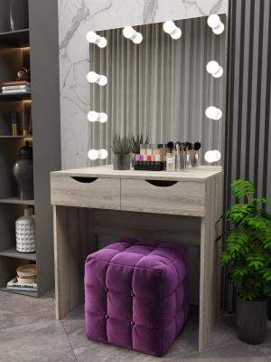 Туалетный столик с зеркалом Мир Мебели С подсветкой 15 ZS
