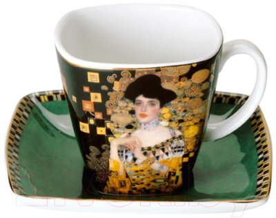 Чашка с блюдцем Goebel Artis Orbis Gustav Klimt Адель Блох-Бауэр / 66-884-71-9