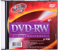 

Диск DVD+RW VS, 4.7Гб 4x slim/5 / VSDVDRWSL501