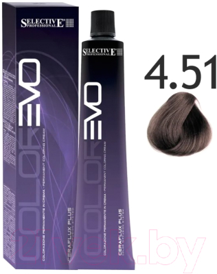 Крем-краска для волос Selective Professional Colorevo 4.51 / 84451 (100мл, каштановый темный шоколад)