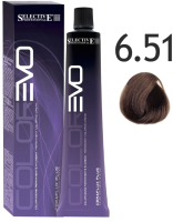 Крем-краска для волос Selective Professional Colorevo 6.51 / 84651 (100мл, темный блондин шоколад с орехом) - 