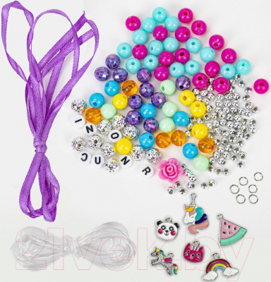 Набор для творчества Brauberg Kids. Beads Set. Единороги / 664699
