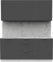 Кухонный гарнитур Интермебель Микс Топ-4 1.8м без столешницы (графит серый) - 